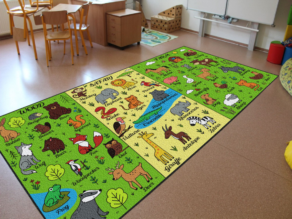Didaktický koberec ZVÍŘATA (anglicky)