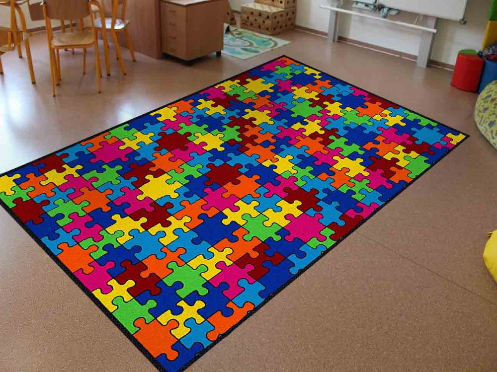 Hrací koberec PUZZLE (mix)